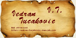 Vedran Tucaković vizit kartica